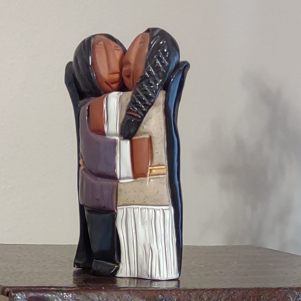 Vintage Keena Signed Mohawk Canadian Indigenous Clay Sculpture